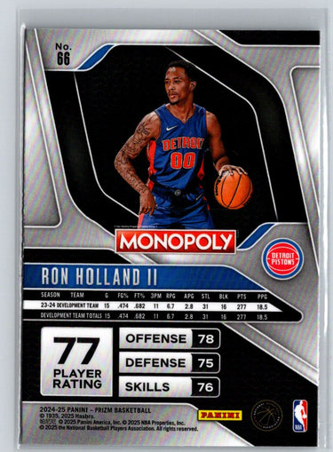 2024-25 Panini Prizm Monopoly #66 Ron Holland II N08