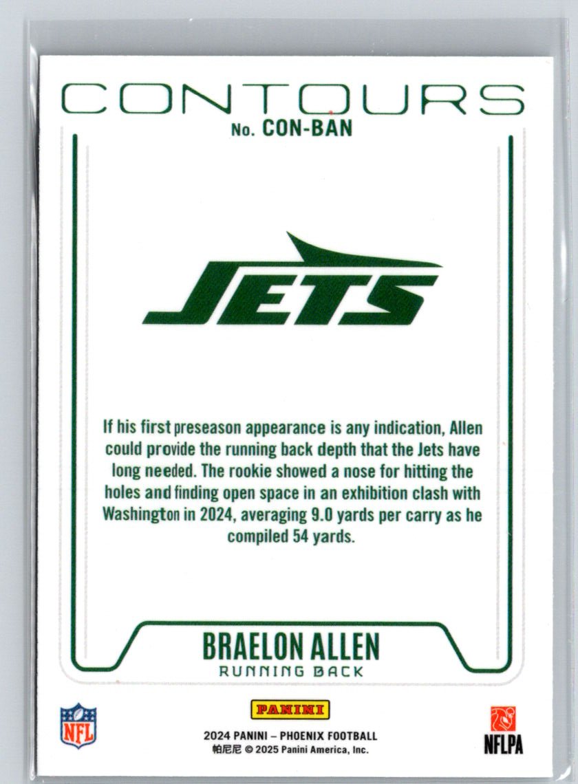 2024 Panini Phoenix - Contours #CON-BAN Braelon Allen N08