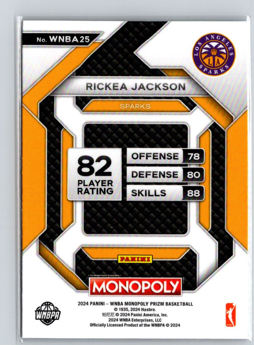 2024 Panini Prizm Monopoly WNBA #WNBA25 Rickea Jackson All-Star N09