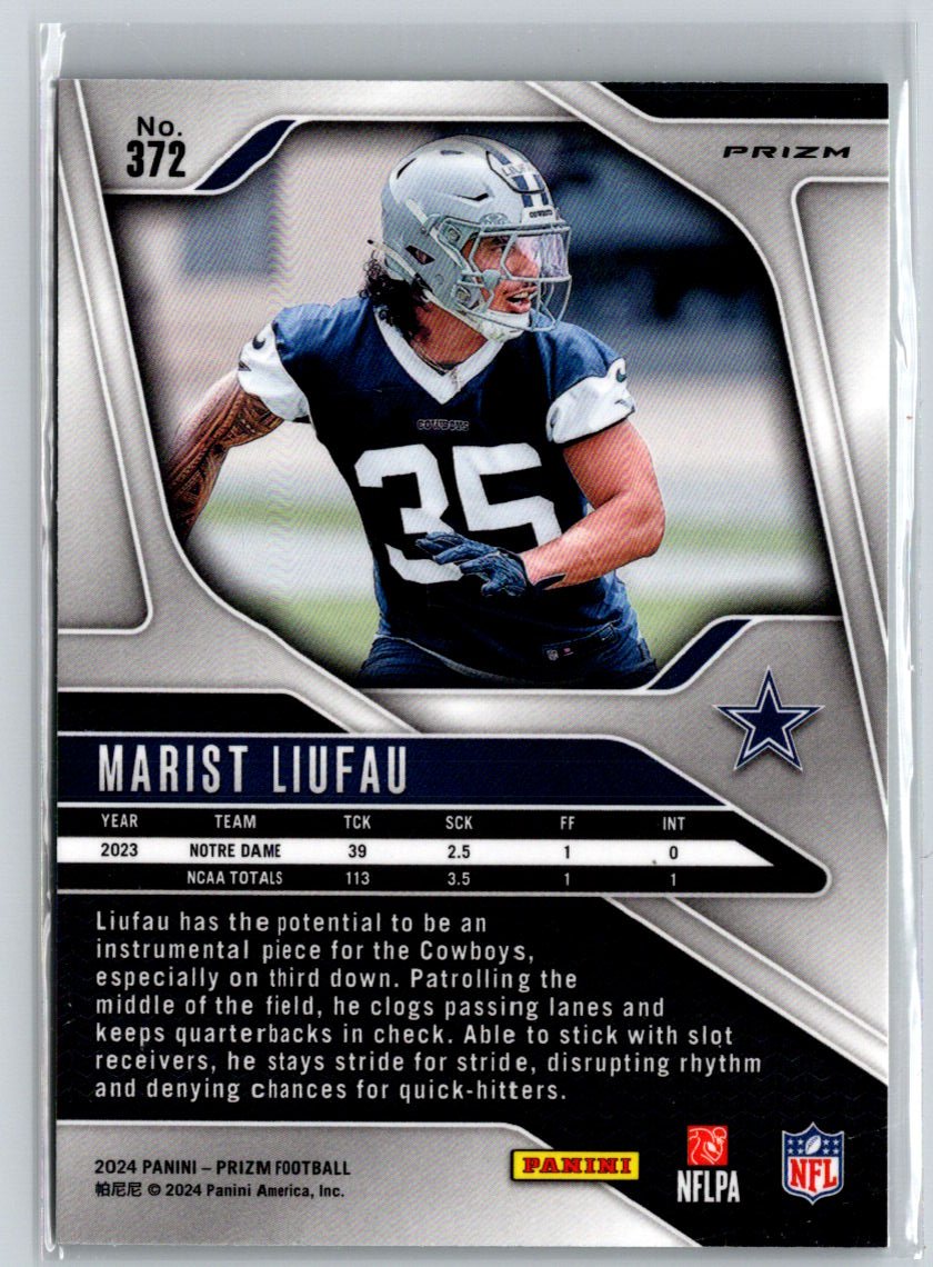 2024 Panini Prizm #372 Marist Liufau Green Wave N09