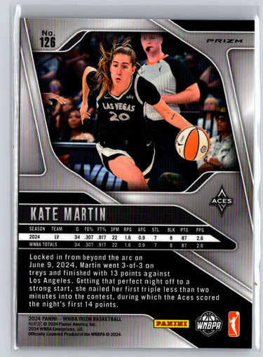 2024 Panini Prizm WNBA #126 Kate Martin Ice Prizms N11