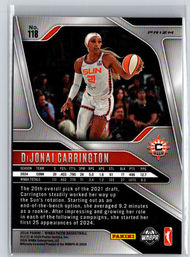 2024 Panini Prizm WNBA #118 DiJonai Carrington Blue Velocity Prizms N12