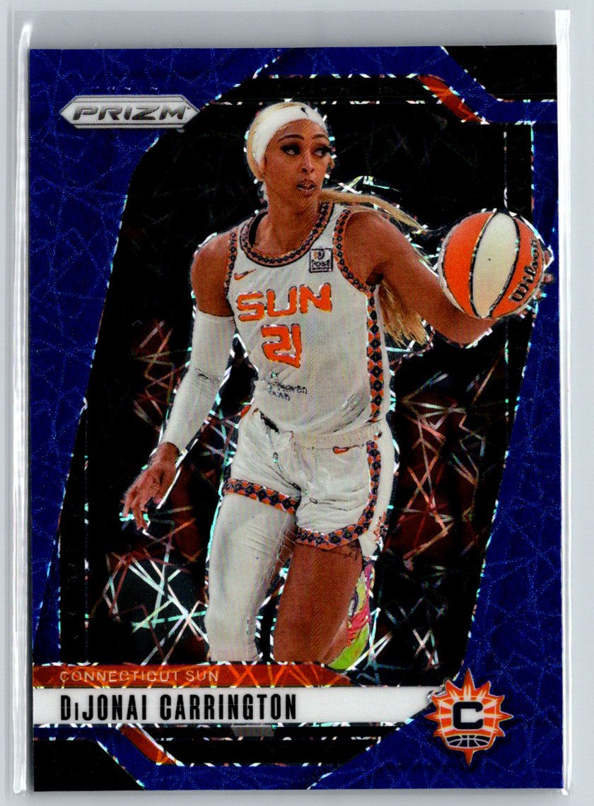 2024 Panini Prizm WNBA #118 DiJonai Carrington Blue Velocity Prizms N12