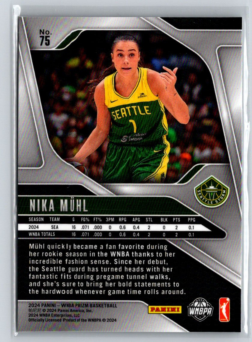 2024 Panini Prizm WNBA #75 Nika Muhl N12