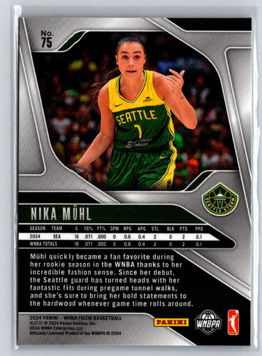 2024 Panini Prizm WNBA #75 Nika Muhl N12