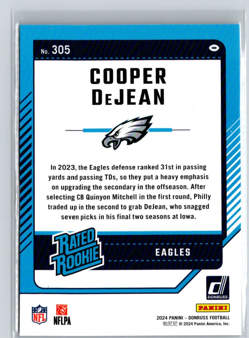 2024 Donruss #305 Cooper DeJean N12