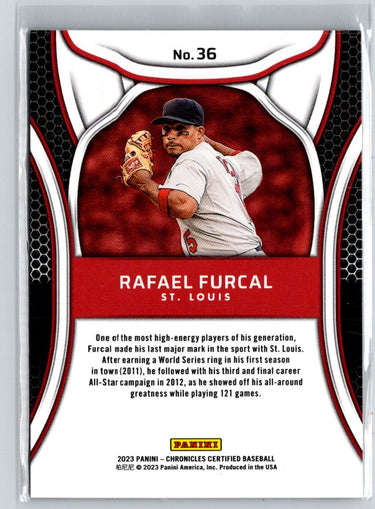 2023 Panini Chronicles #36 Rafael Furcal Certified Mirror Gold #/25 N13