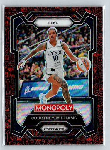 2024 Prizm Monopoly WNBA #10 Courtney Williams Classic Icons Red Prizm N13