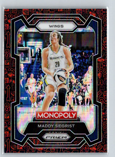 2024 Panini Prizm Monopoly WNBA #59 Maddy Siegrist Classic Icons Red Prizm N13