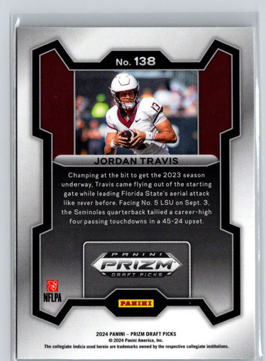 2024 Panini Prizm Draft Picks #138 Jordan Travis N13