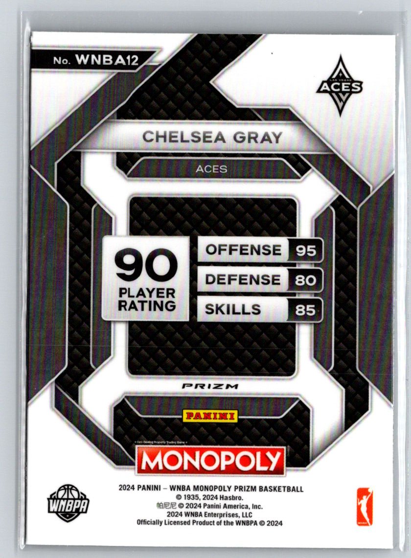 2024 Prizm Monopoly WNBA #WNBA12 Chelsea Gray Red Classic Icons N14