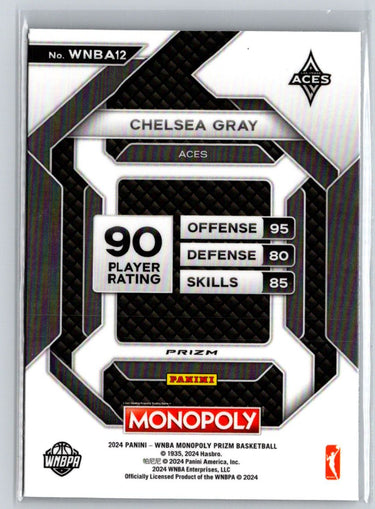 2024 Prizm Monopoly WNBA #WNBA12 Chelsea Gray Red Classic Icons N14