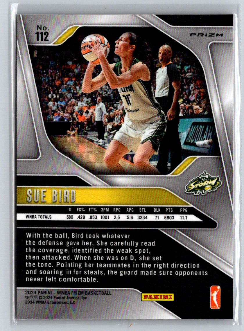 2024 Panini Prizm WNBA #112 Sue Bird Ice Orange Prizms N14