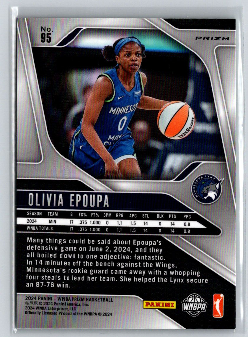 2024 Panini Prizm WNBA #95 Olivia Epoupa Green Prizms N14