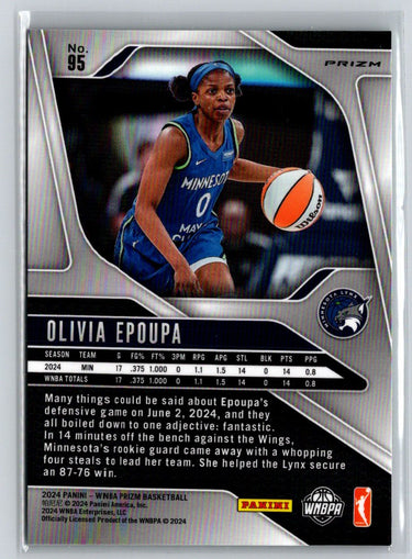 2024 Panini Prizm WNBA #95 Olivia Epoupa Green Prizms N14