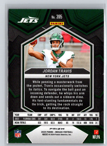 2024 Panini Mosaic #395 Jordan Travis Mosaic Camo Pink N14