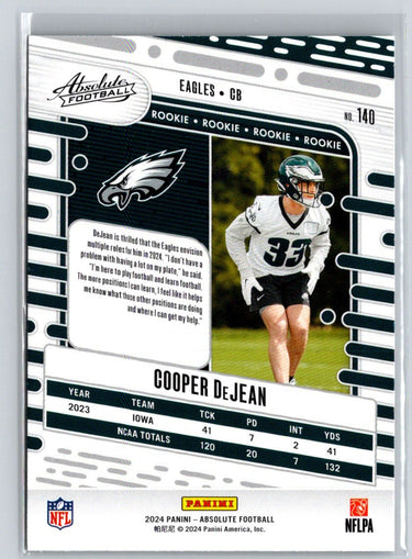2024 Panini Absolute #140 Cooper DeJean Retail N14