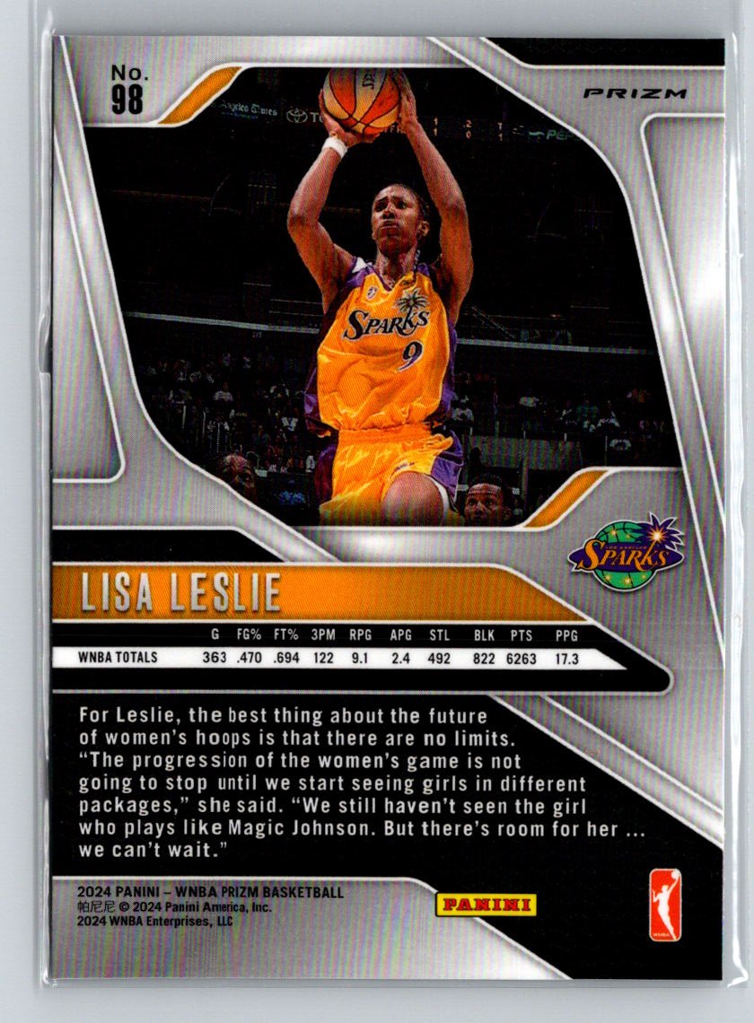 2024 Panini Prizm WNBA #98 Lisa Leslie Ice Prizms N15