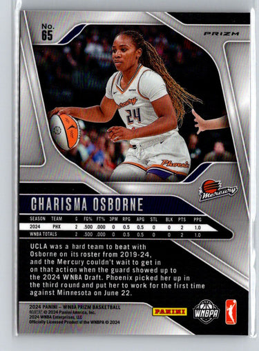 2024 Panini Prizm WNBA #65 Charisma Osborne Ice Orange Prizms N15