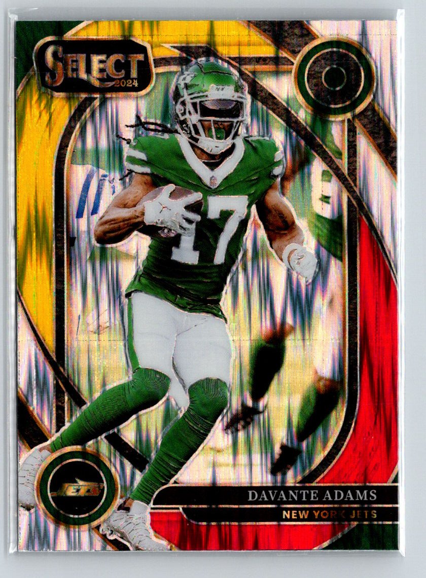 2024 Panini Select #245 Davante Adams Red & Yellow Prizm Shock N15