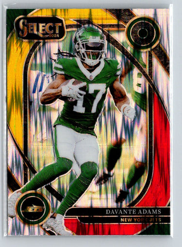2024 Panini Select #245 Davante Adams Red & Yellow Prizm Shock N15