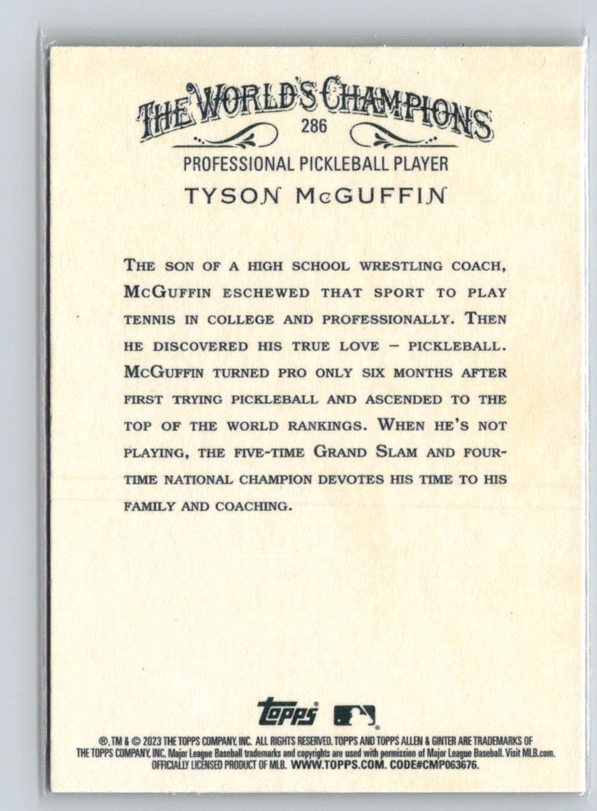 2023 Topps Allen & Ginter #286 Tyson McGuffin Foil Filigree N16