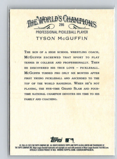 2023 Topps Allen & Ginter #286 Tyson McGuffin Foil Filigree N16