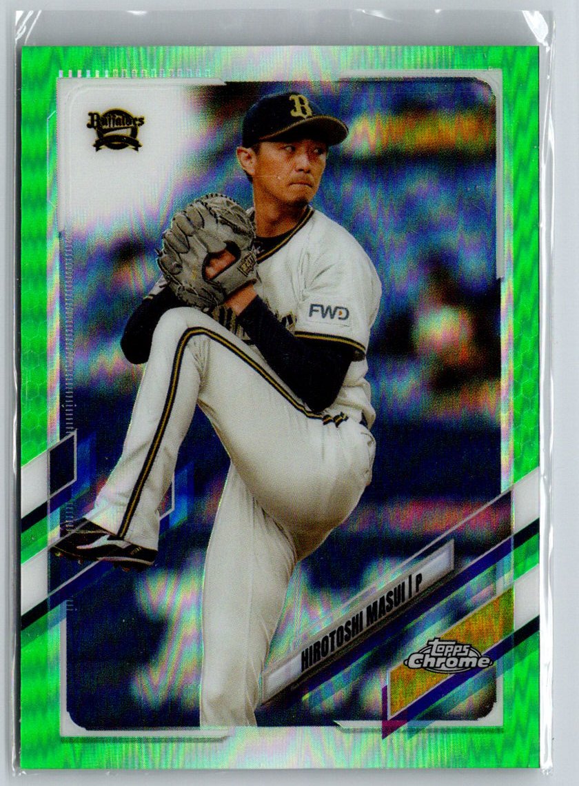 2021 Topps Chrome NPB #126 Hirotoshi Masui Green Refractor #/99 N16