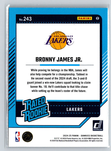 2024-25 Donruss #243 Bronny James Jr. N16