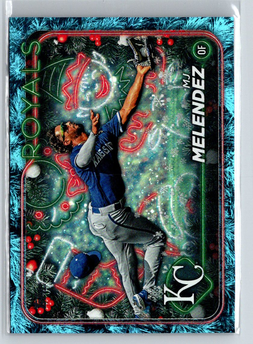 2024 Topps Holiday #H89 MJ Melendez Holiday Tree Blue Metallic N17
