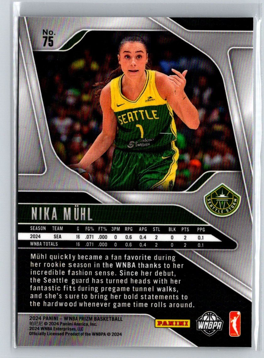 2024 Panini Prizm WNBA #75 Nika Muhl N17