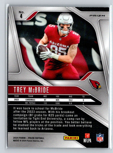 2024 Panini Prizm #4 Trey McBride Silver N17