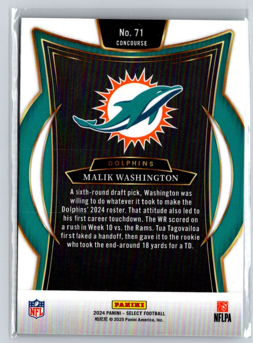 2024 Panini Select #71 Malik Washington N18