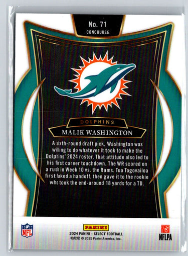 2024 Panini Select #71 Malik Washington N18