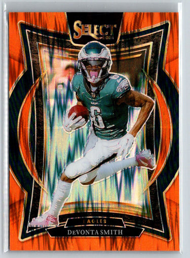 2024 Panini Select #51 DeVonta Smith Orange Prizm Shock #/499 N18
