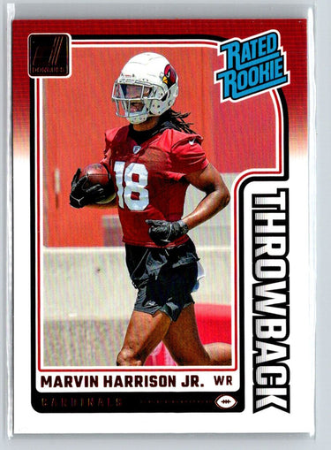 2024 Donruss - Rated Rookies Throwback #44 Marvin Harrison Jr. N18