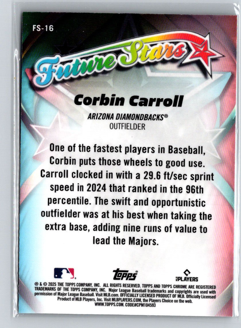 2025 Topps Chrome #FS-16 Corbin Carroll Future Stars N22