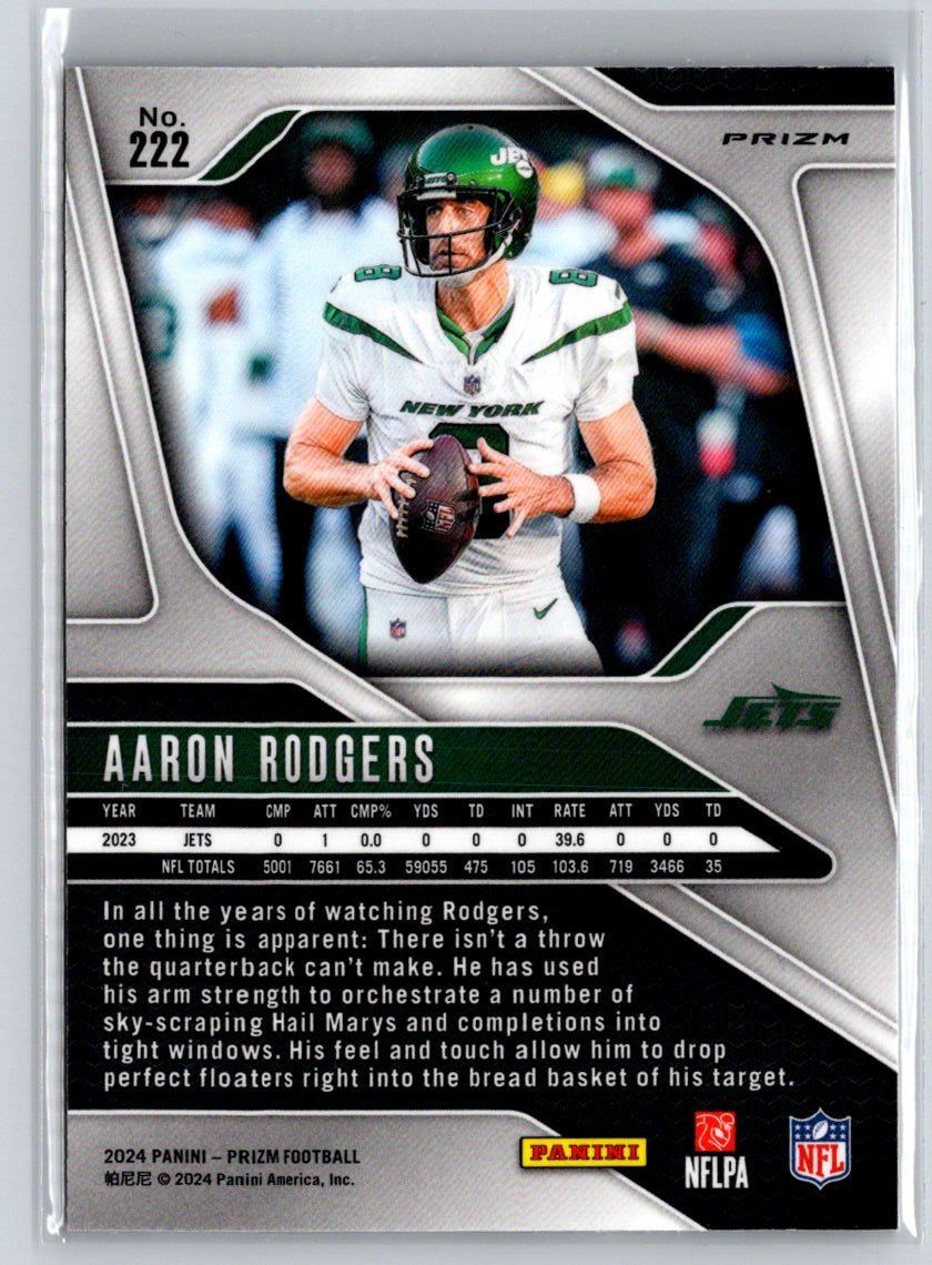 2024 Panini Prizm #222 Aaron Rodgers Red White and Blue N22