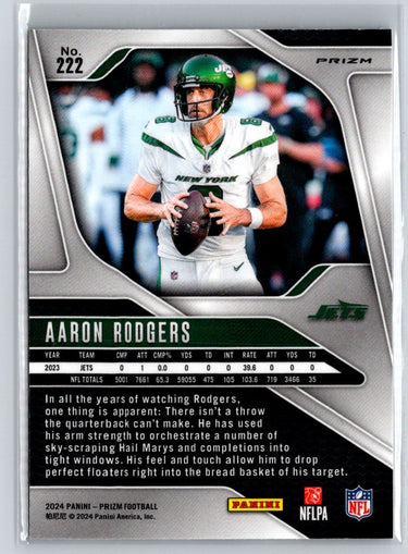 2024 Panini Prizm #222 Aaron Rodgers Red White and Blue N22