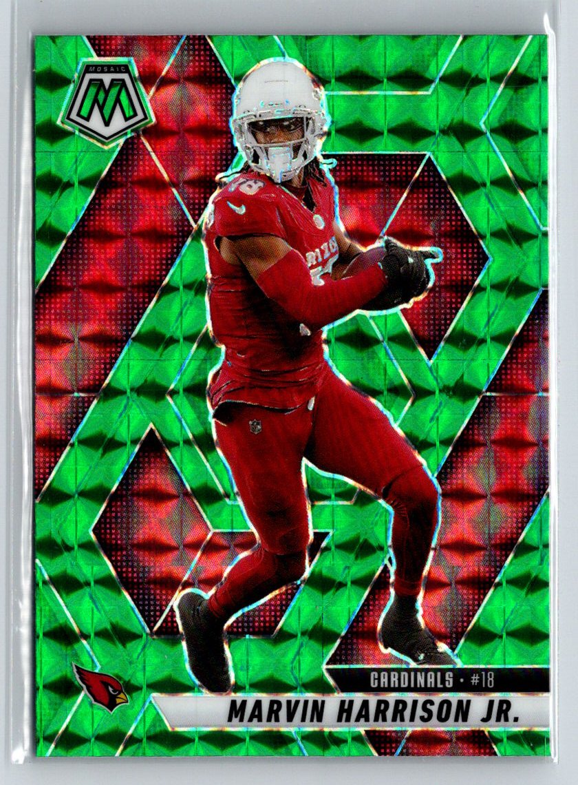 2025 Panini Mosaic #29 Marvin Harrison Jr. Mosaic Green N22