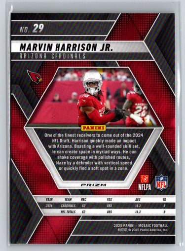 2025 Panini Mosaic #29 Marvin Harrison Jr. Mosaic Green N22