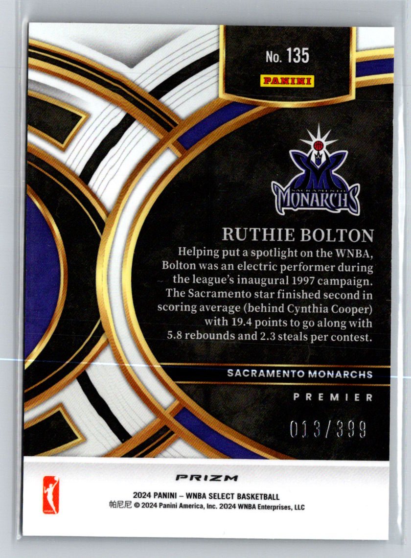 2024 Panini Select WNBA #135 Ruthie Bolton Prizms Red and Blue #/399 N23