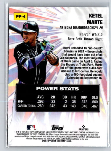 2025 Topps Chrome #PP-4 Ketel Marte Power Players N23