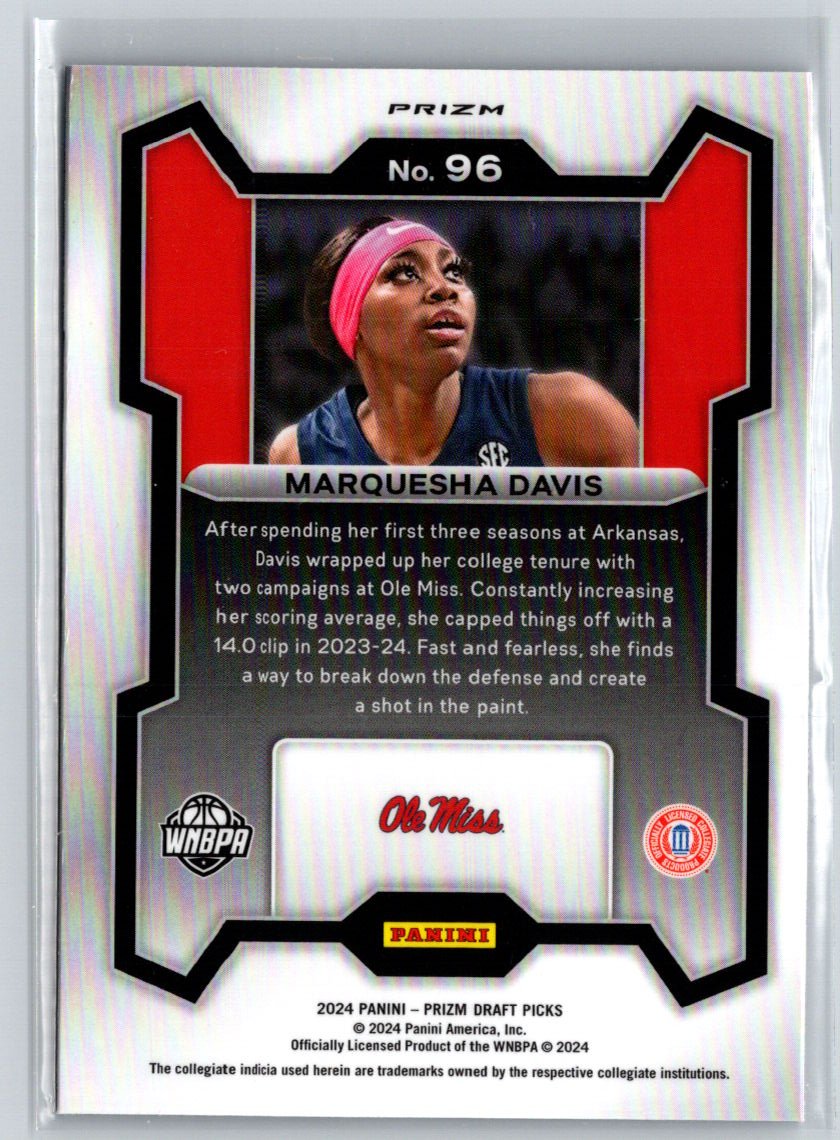 2024 Panini Prizm Draft Picks #96 Marquesha Davis purple wave N24