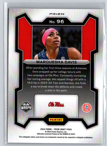 2024 Panini Prizm Draft Picks #96 Marquesha Davis purple wave N24