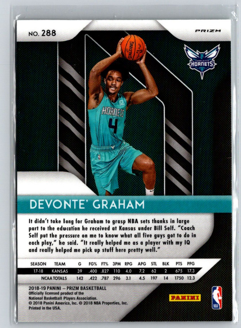 2018-19 Panini Prizm #288 Devonte' Graham Prizms Green N25