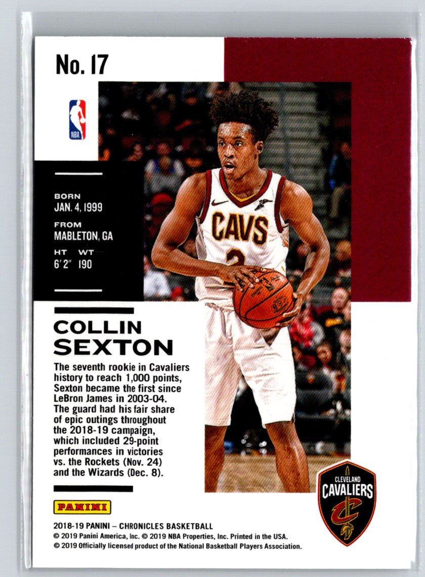 2018-19 Panini Chronicles #17 Collin Sexton N25