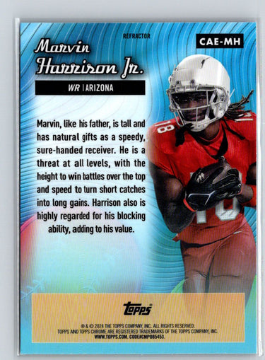 2024 Topps Chrome #CAE-MH Marvin Harrison Jr. Chrome All-Etch Refractor N25
