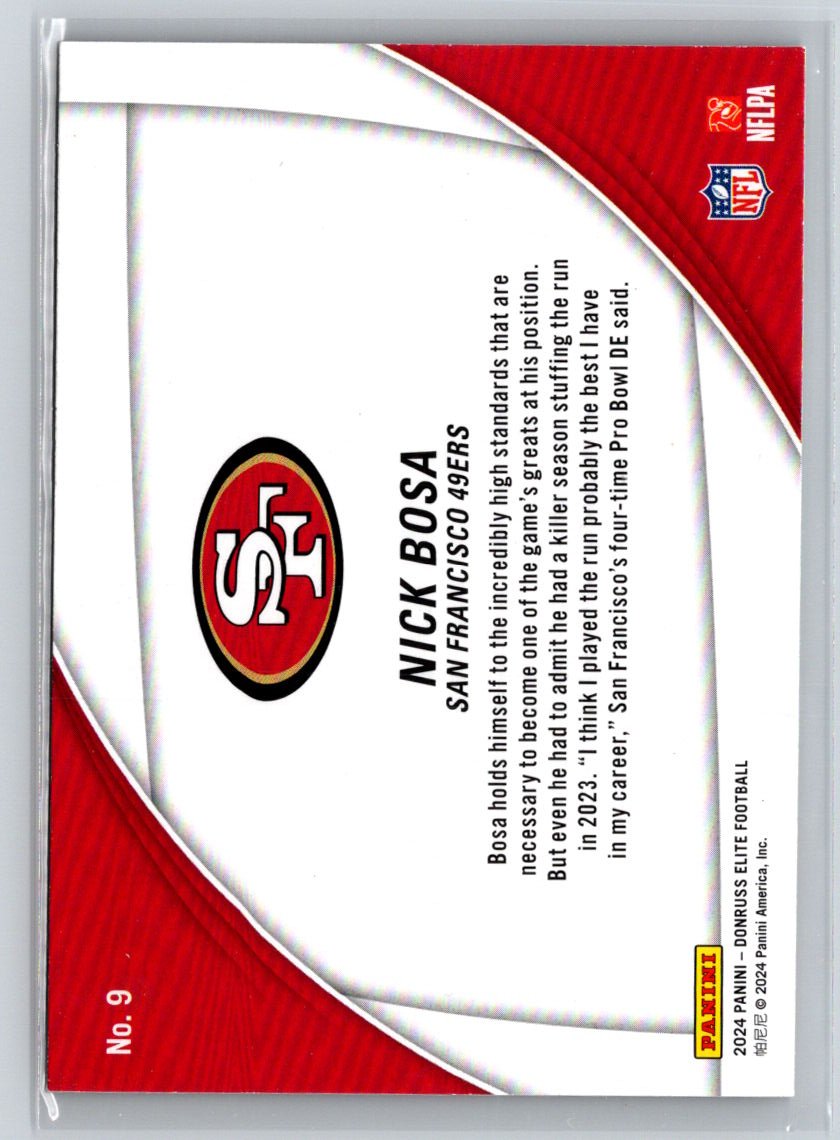 2024 Donruss Elite #9 Nick Bosa Field Vision Green N26