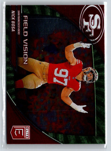 2024 Donruss Elite #9 Nick Bosa Field Vision Green N26
